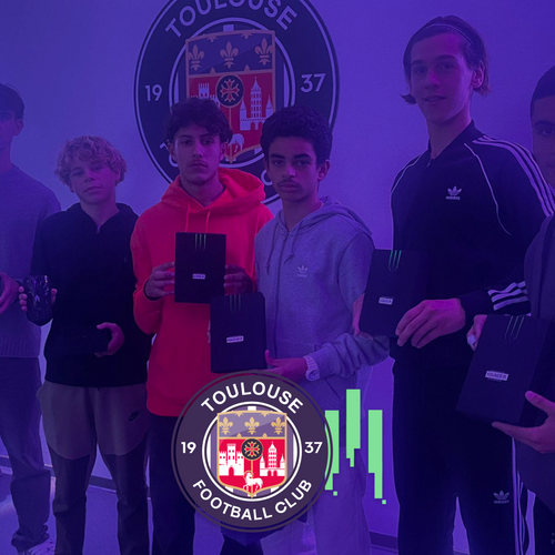 Les jeunes du centres de formations du TFC avec les protèges tibias personnalisés GLI TECH